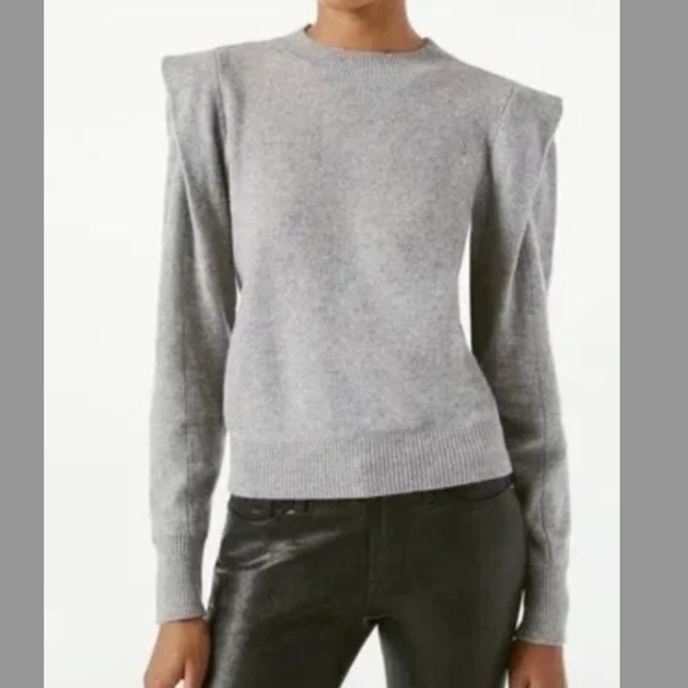 House of Harlow 1960 100% Cashmere Heather Grey Sweater